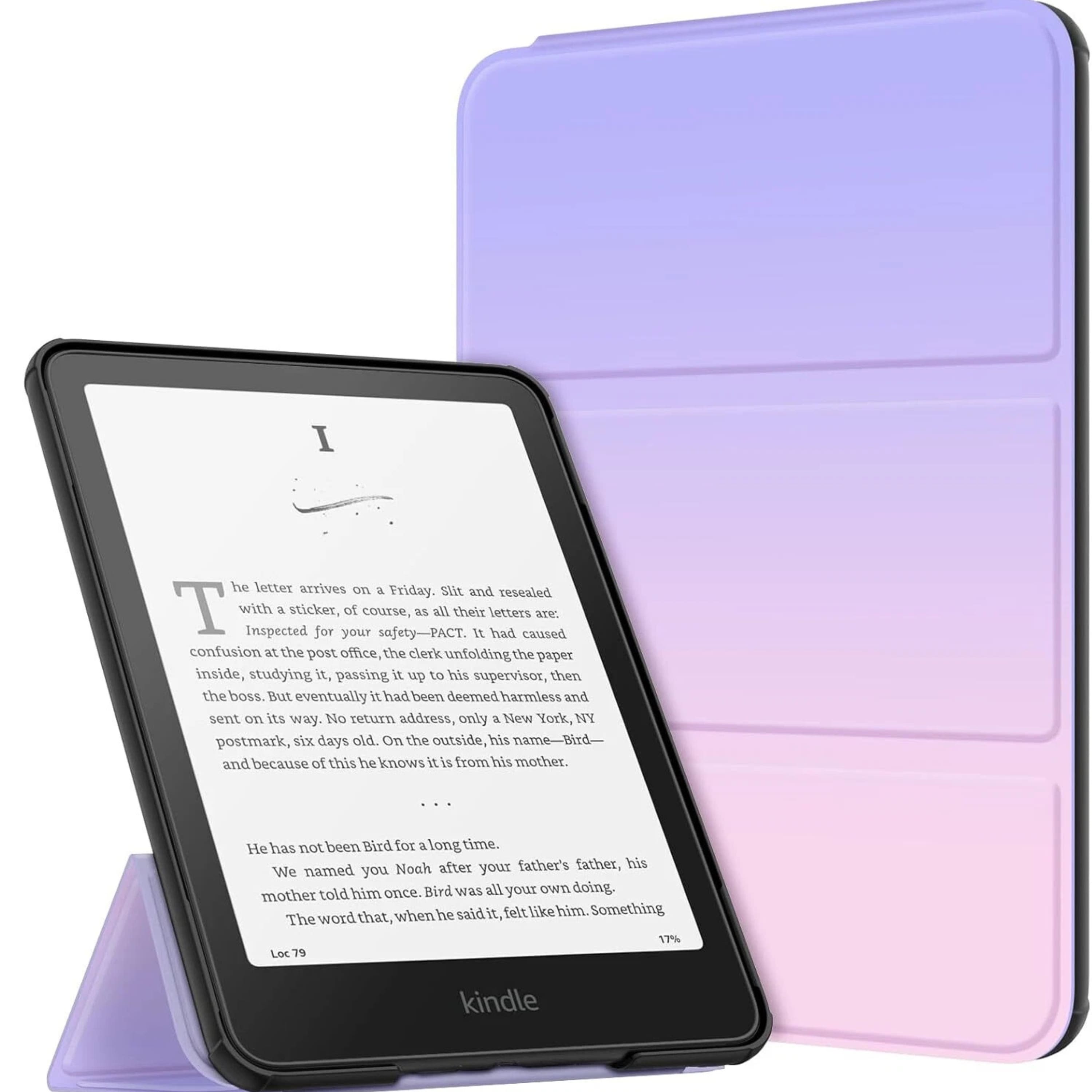 Kitcheniva - Slim Trifold Case For 7 Inch Kindle Paperwhite 12th 2024 Protective Cover Fantacy Ombre - Fantasy Ombre