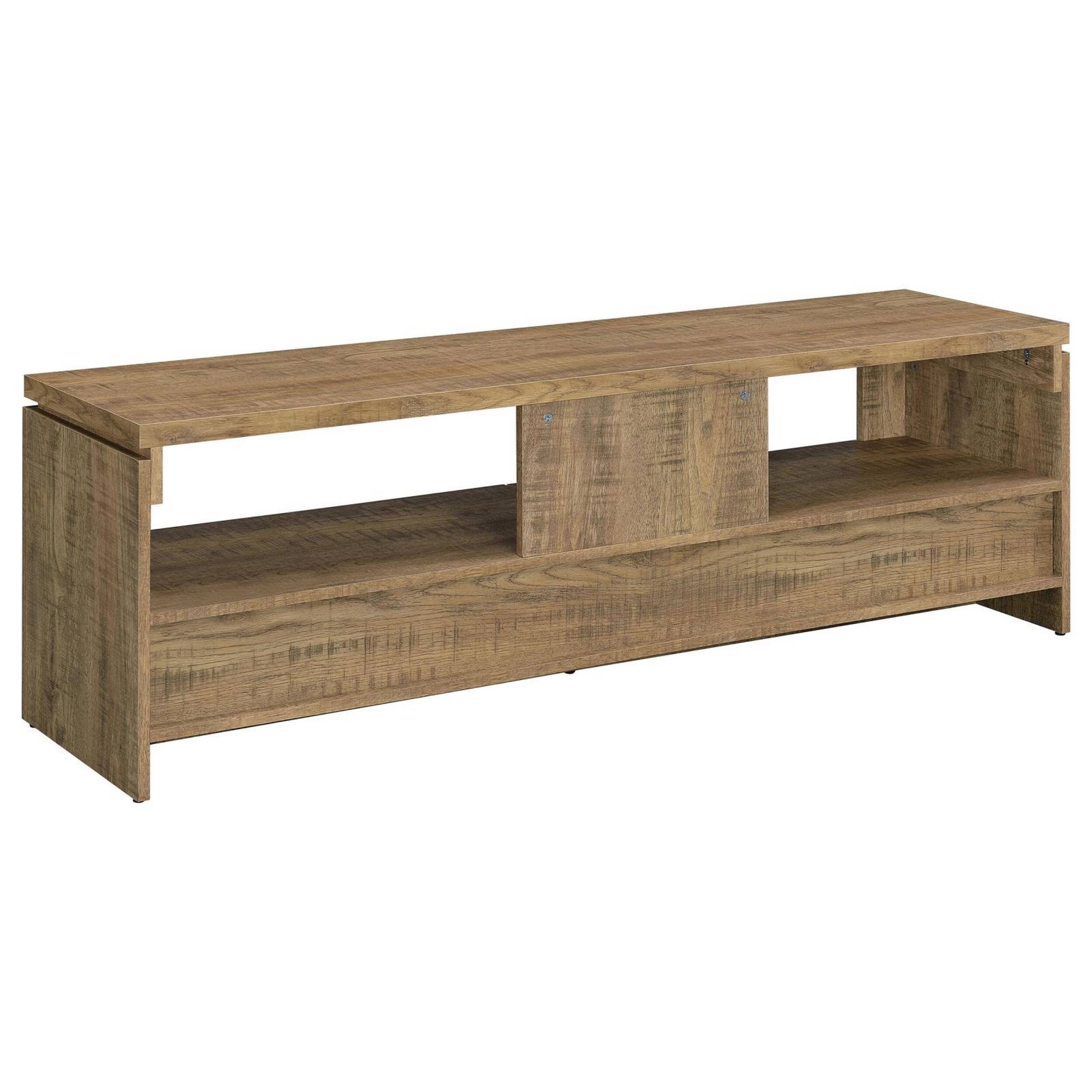 Alt View 3. Manhattan Lane - 59 Inch TV Media Entertainment Console with 2 Drawers - Brown, Black.
