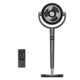 Dreo - Pedestal Fan with Remote, 42 in. Quiet Standing Fan for Home Bedroom, 120° Oscillating Floor Fan - Gray