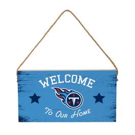 Evergreen Enterprises - Tennessee Titans 6" x 11" Welcome Home Wood Wall Sign with Rope Hanger - Multicolor