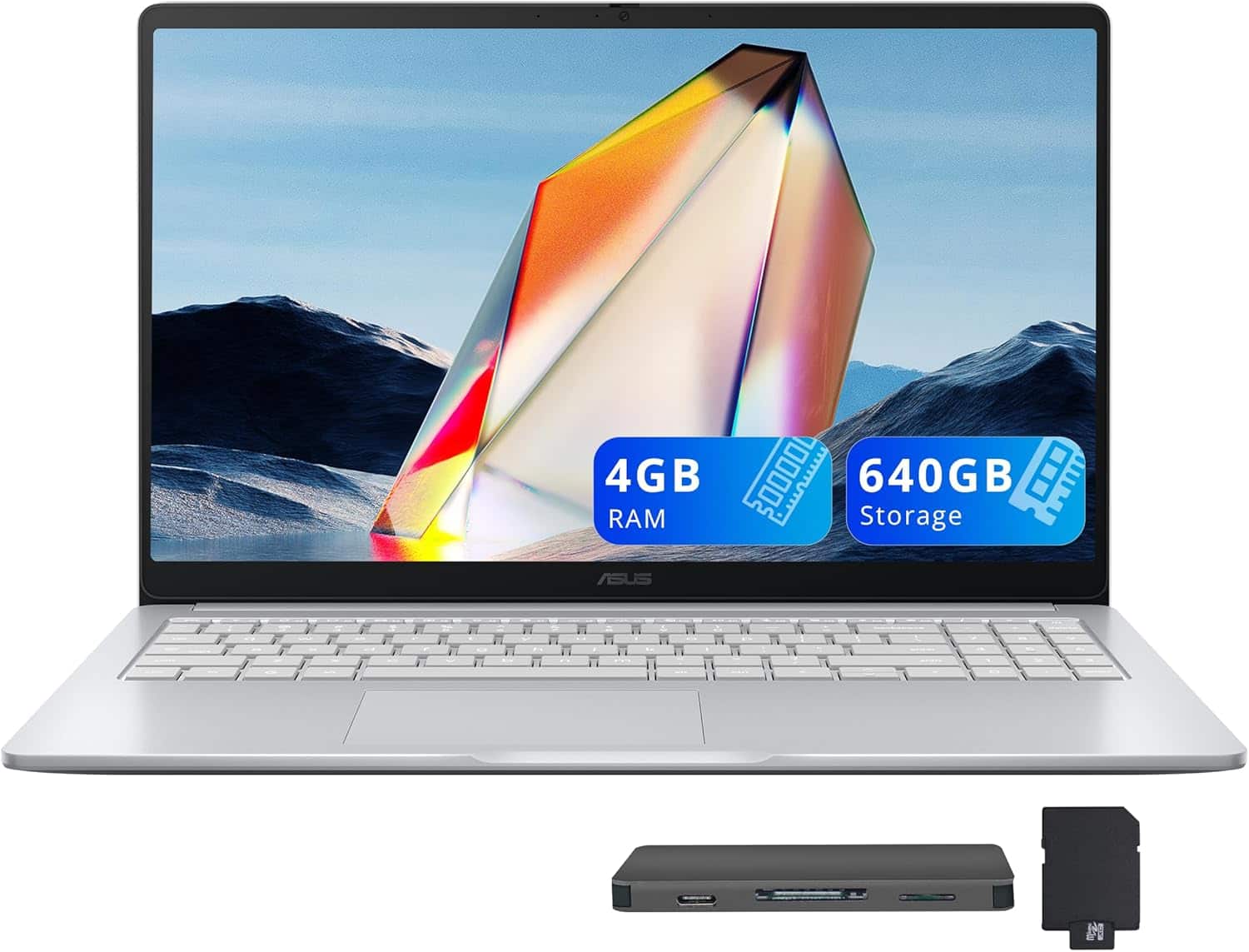 ASUS - Chromebook CX15 15.6" FHD Laptop,Intel Celeron N4500,4GB RAM,128GB eMMC+512GB Docking Station Set,Chrome OS - Gray