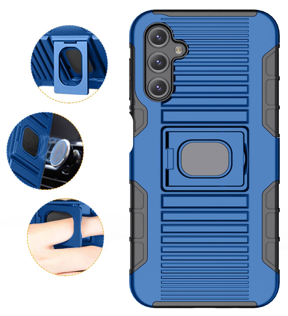 Alt View 7. Nakedcellphone - Case for Samsung Galaxy A14 5G Phone - Blue.
