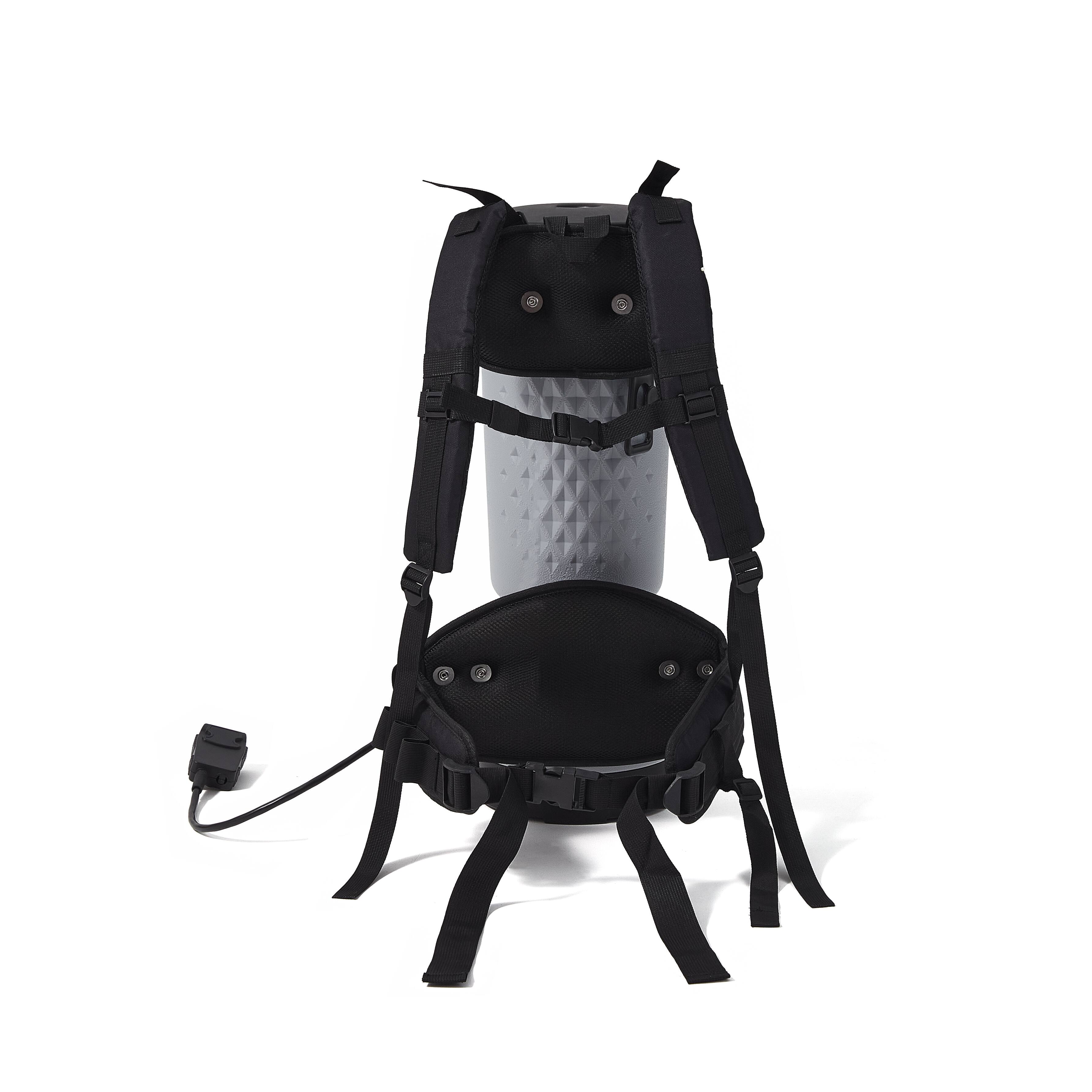 Alt View 8. Dapper Supply - Dapper Commercial Backpack Vacuum Cleaner 13 lb HEPA Filter 10.5 Qt Capacity 50 Ft Cord 1200W Multi Surface - Grey.