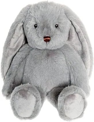 Front. TriAction Toys - Teddykompaniet Large Grey Bunny Plush - Grey.