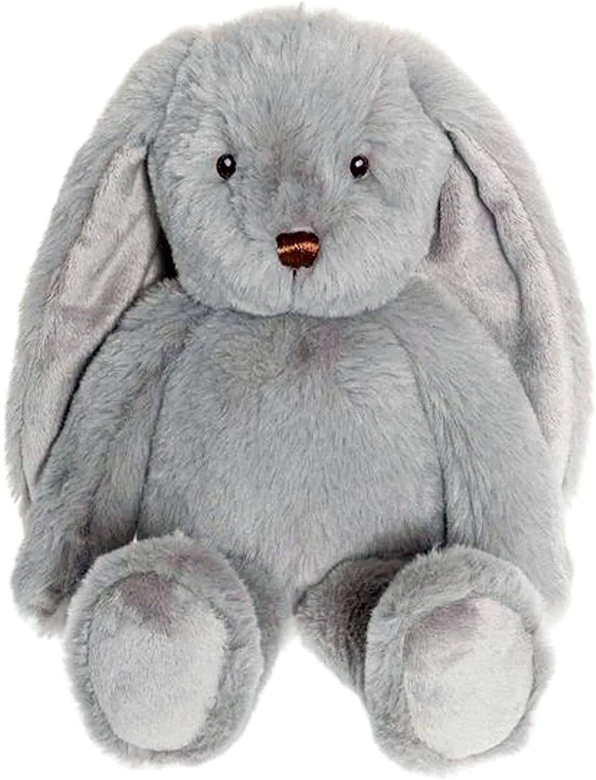 Front. TriAction Toys - Teddykompaniet Large Grey Bunny Plush - Grey.