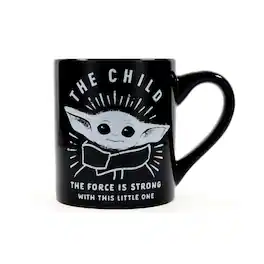 Silver Buffalo - Star Wars: The Mandalorian The Child Ceramic Mug | Holds 14 Ounces - Black