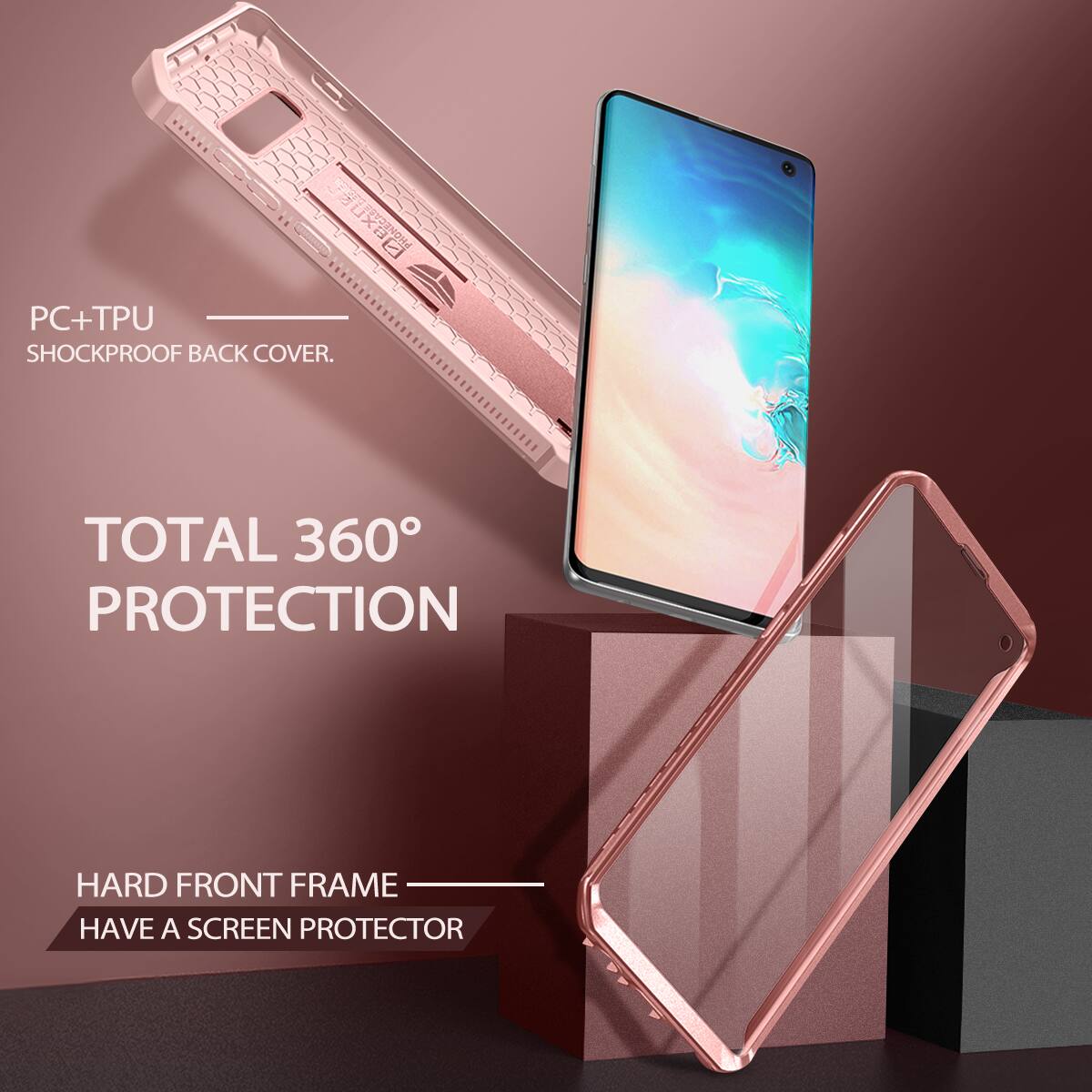 PC+TPU SHOCKPROOF BACK COVER.  
TOTAL 360° PROTECTION  
HARD FRONT FRAME  
HAVE A SCREEN PROTECTOR