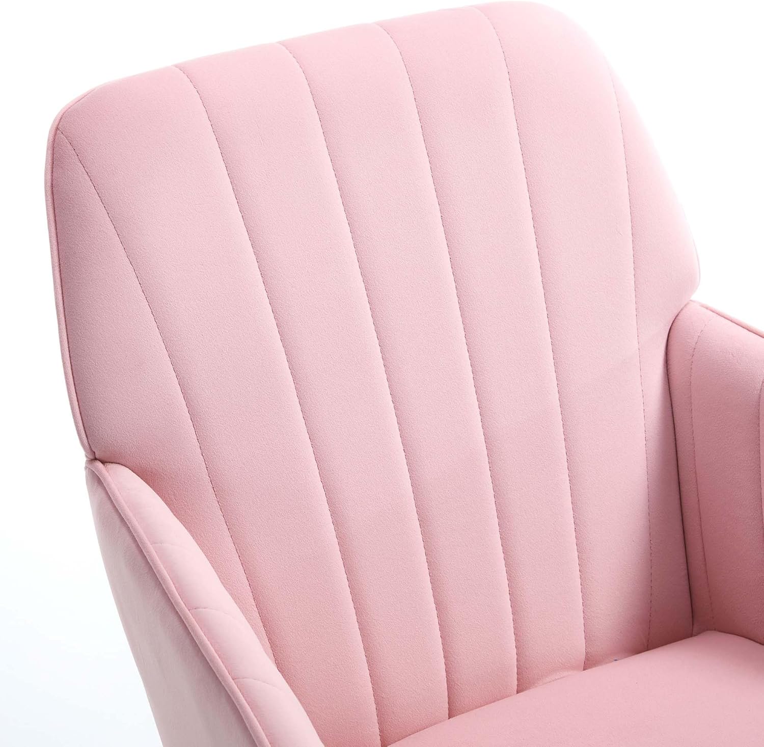 Alt View 3. Trinkets Crazed - 24.6" Velvet Office Chair, Ergonomic Swivel Desk Chair with Memory Foam Seat - Adjustable Height Computer Chair - pink.