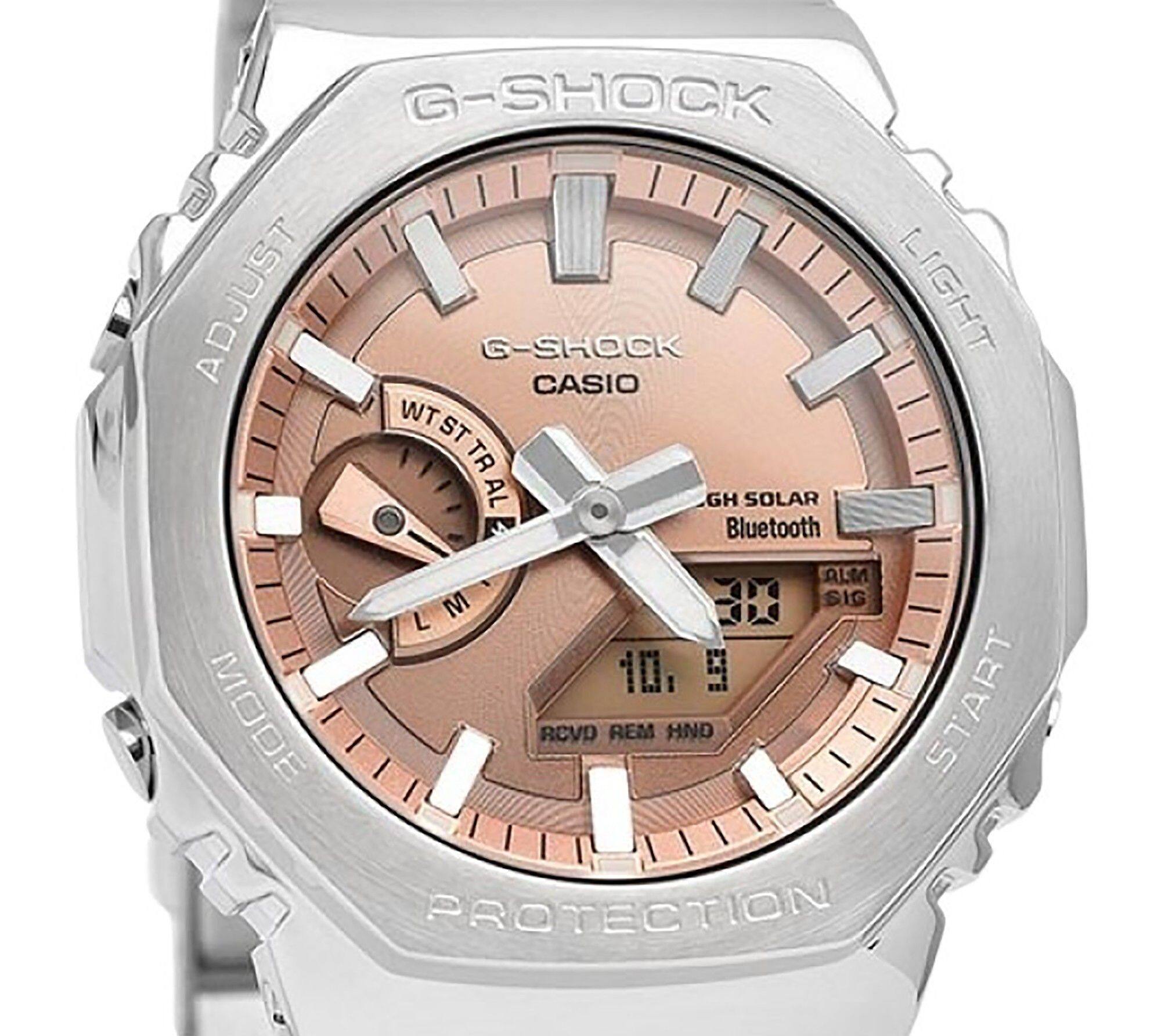 G-SHOCK  
ADJUST  
G-SHOCK  
LIGHT  
CASIO  
WT ST TR AL  
GH SOLAR  
Bluetooth  
ALM SIG  
10: 9  
MODE  
RCVD REM HND  
START  
PROTECTION