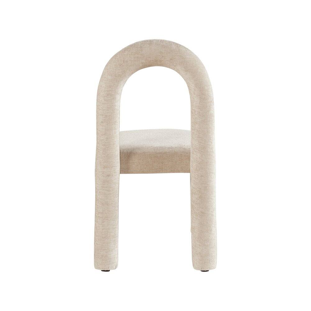 Alt View 4. Meridian Furniture - Amari Beige Chenille Fabric Dining Chair, Set of 2 - Beige.