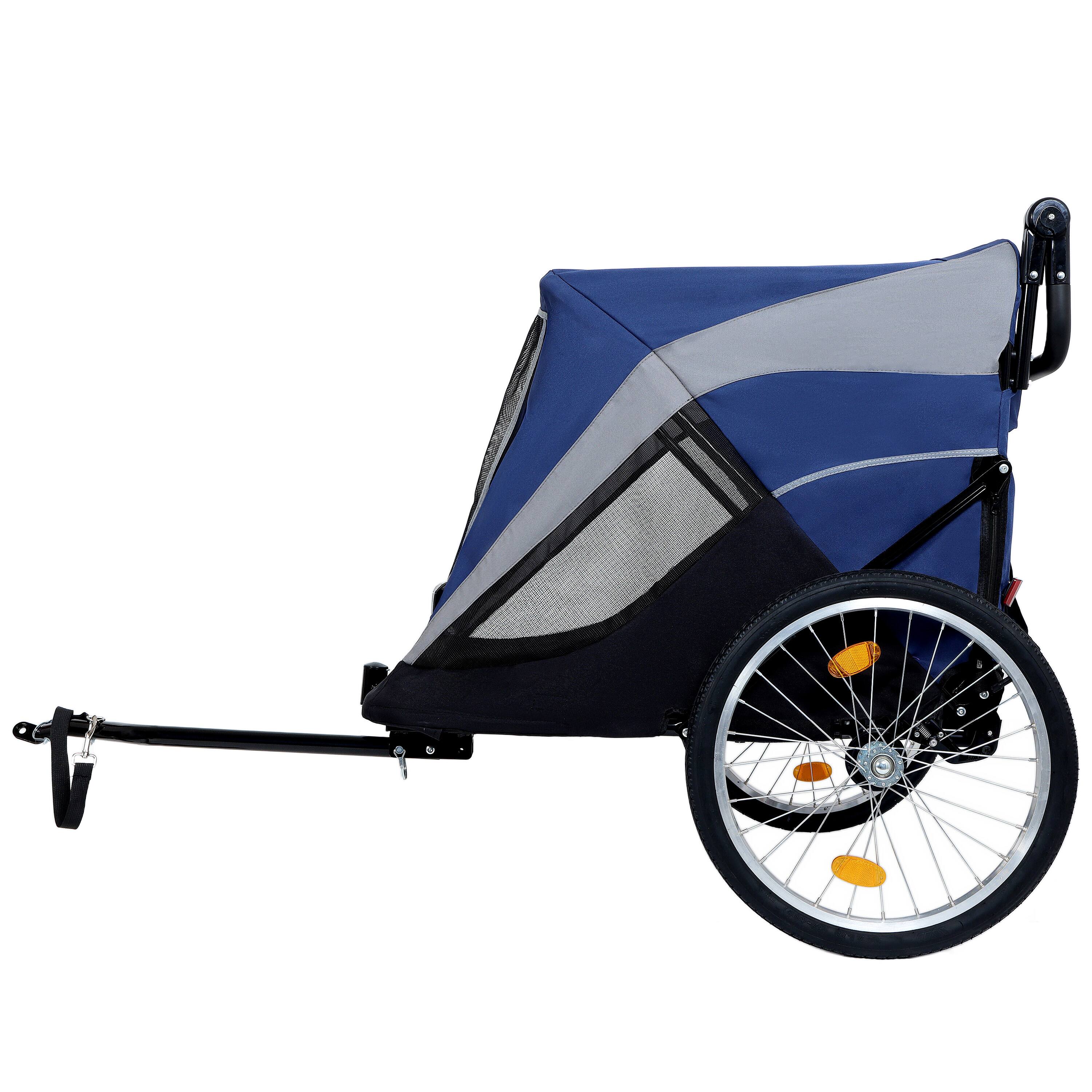 Alt View 6. Siljoy - 2‑in‑1 Convertible Pet Trailer & Push Cart, 100 lb Capacity with Quick‑Release Wheels & Storage Pockets.