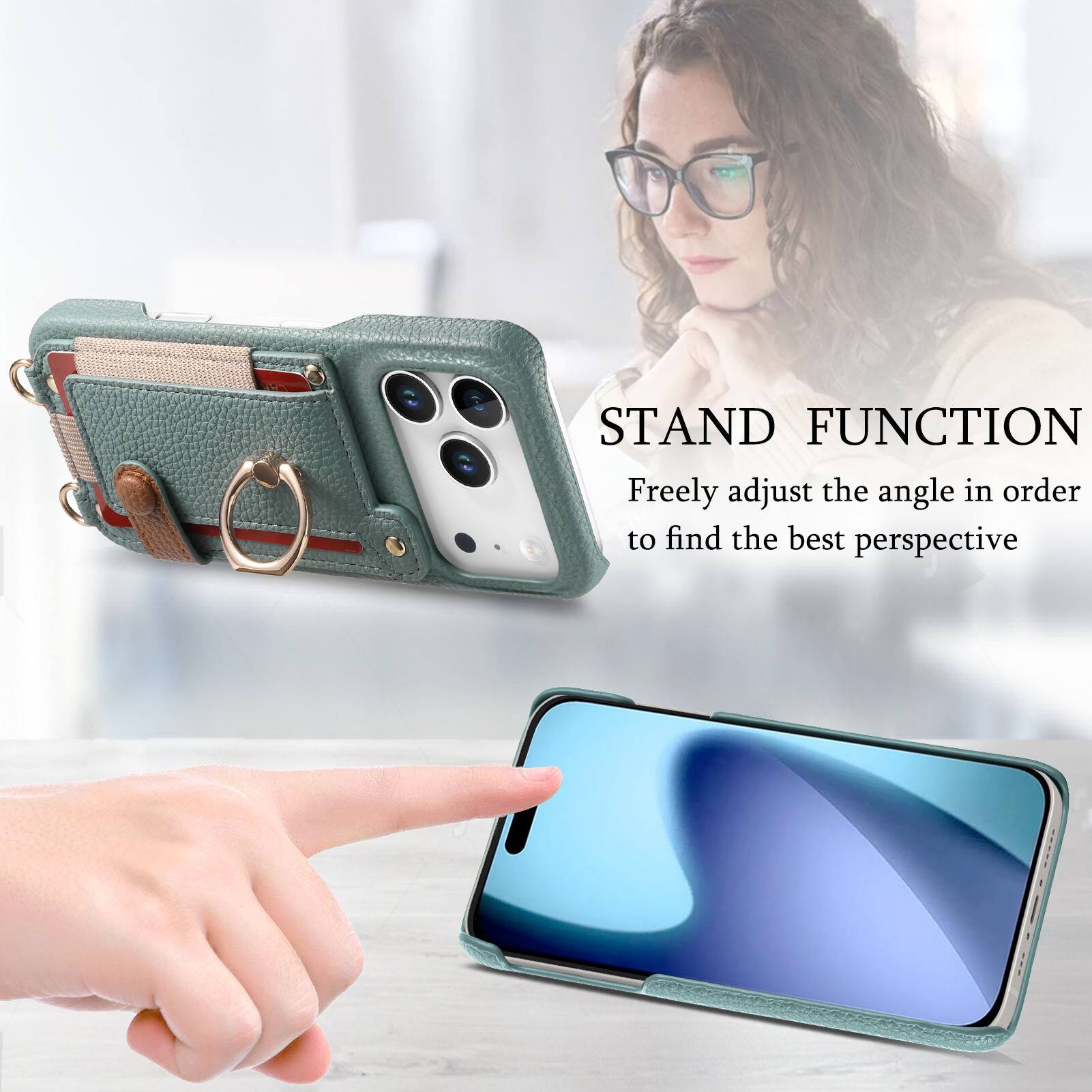 STAND FUNCTION  
Freely adjust the angle in order to find the best perspective