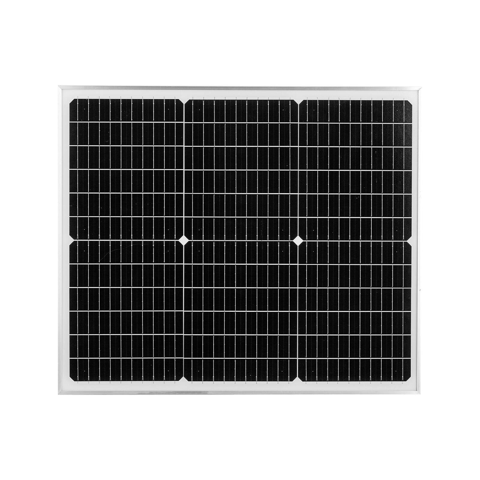 Alt View 5. VEVOR - 50W 12V Solar Battery Charger Maintainer, Mono Solar Panel Trickle Battery Charger with Upgraded MPPT Controller - White.