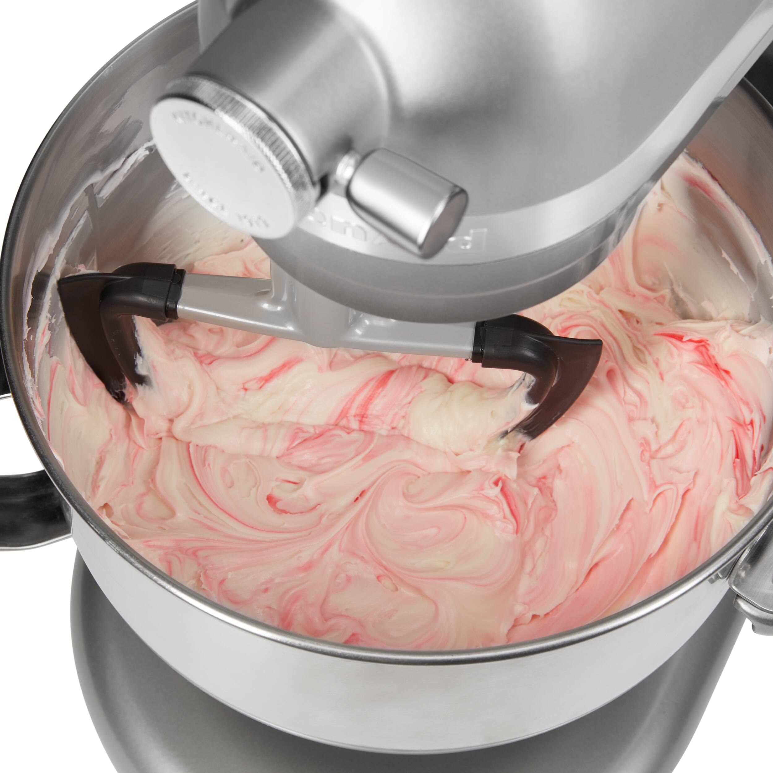 Left. KitchenAid - Double Flex Edge Beater for Select Bowl-Lift Stand Mixers - Silver.