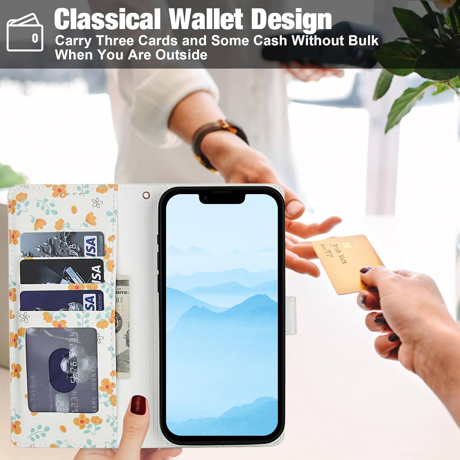 Classical Wallet Design  
Carry Three Cards and Some Cash Without Bulk When You Are Outside
