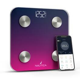 Nautica - Smart Body Scale, Fat, Muscle Mass Tracking & More, Syncs with Smartphone for Body Composition Tracking, 396 Lbs - Navy Fuschia