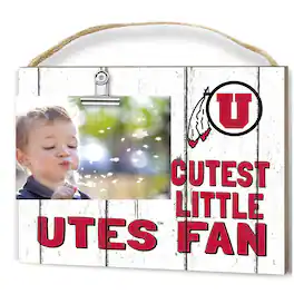 Jardine - Utah Utes 8'' x 10'' Cutest Little Weathered Logo Clip Photo Frame - White