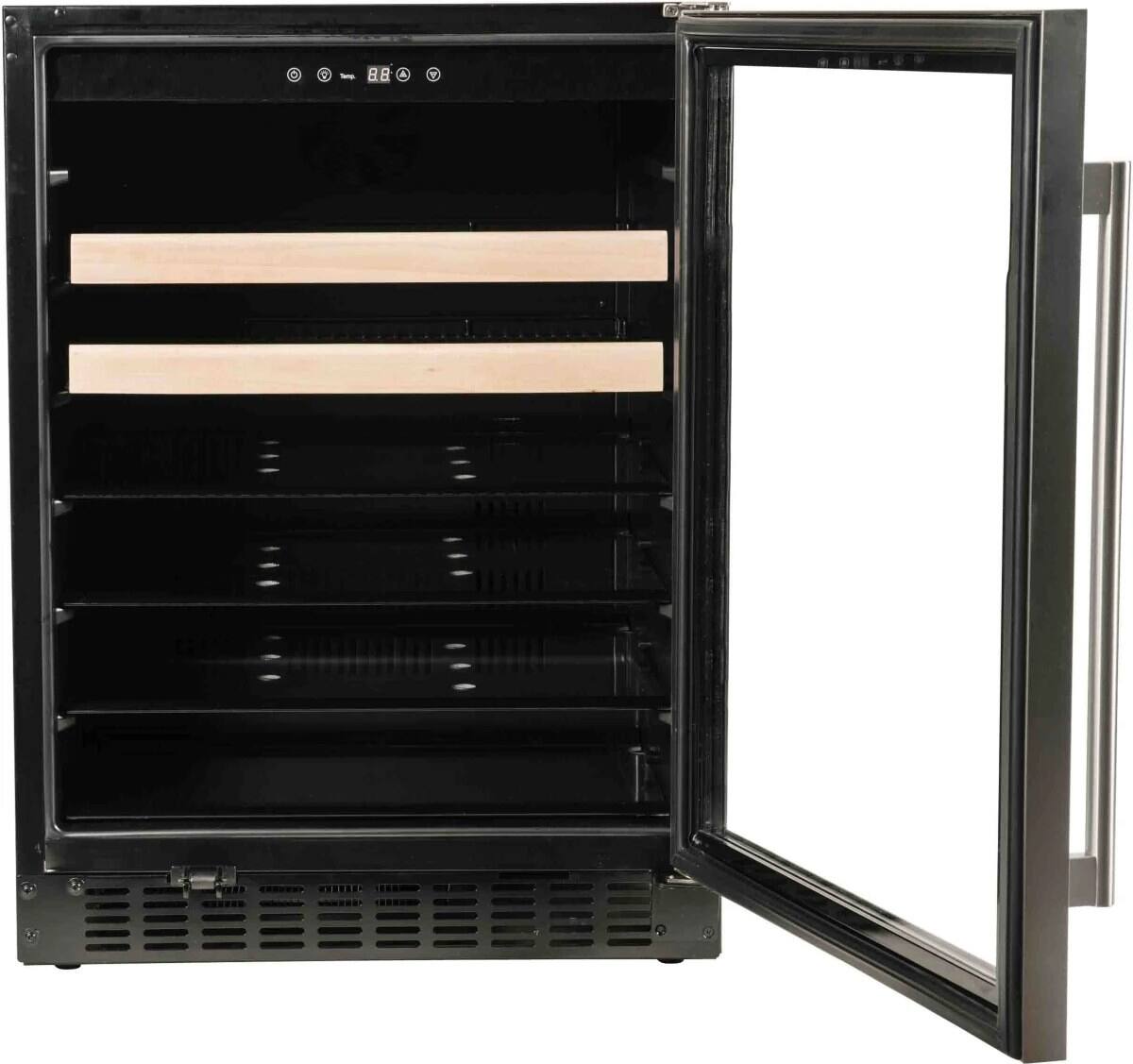 Angle. Azure - 24" Beverage Center w/ Glass Door & Stainless - Stainless steel.