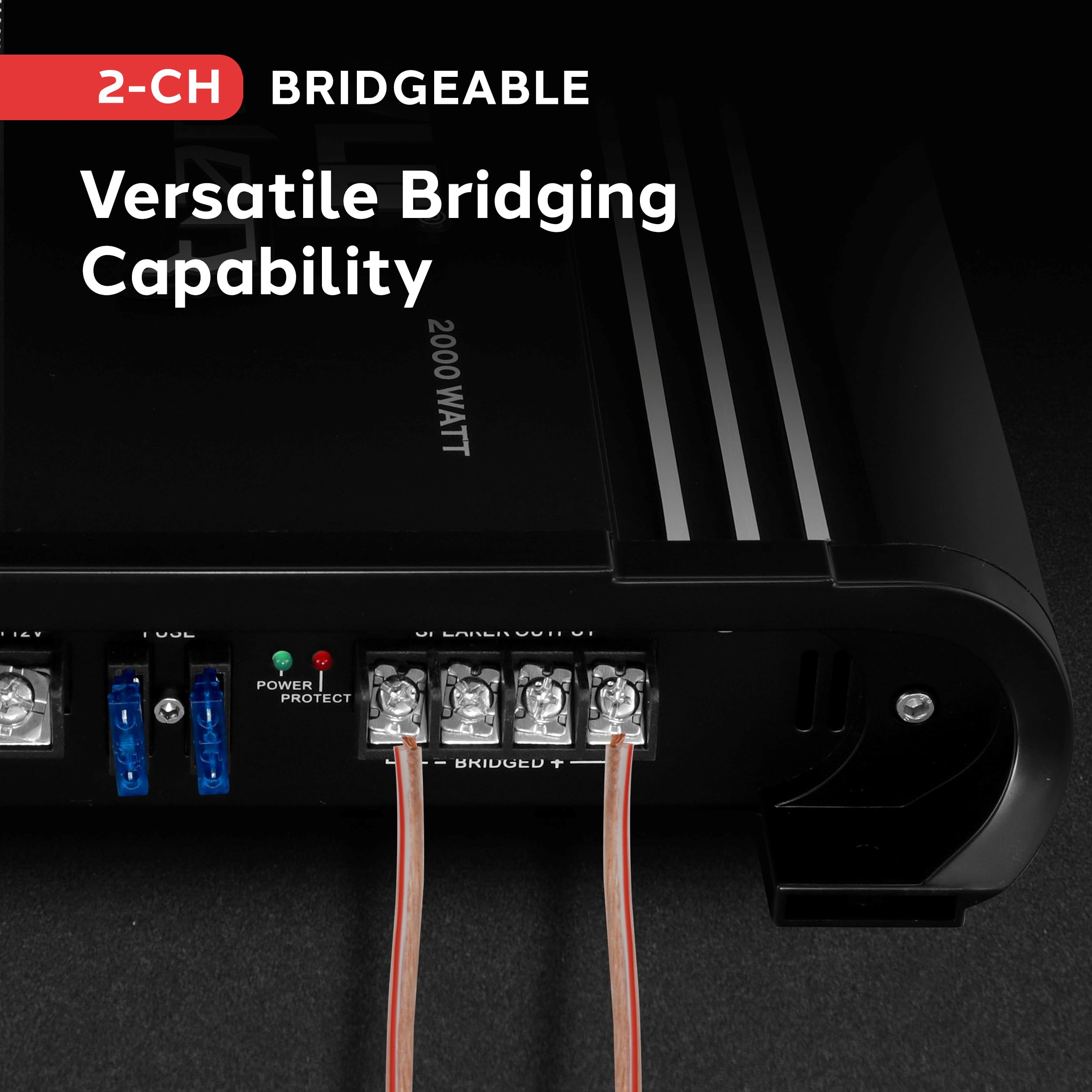 2-CH BRIDGEABLE  
Versatile Bridging Capability  
2000 WATT POWER PROTECT BRIDGED