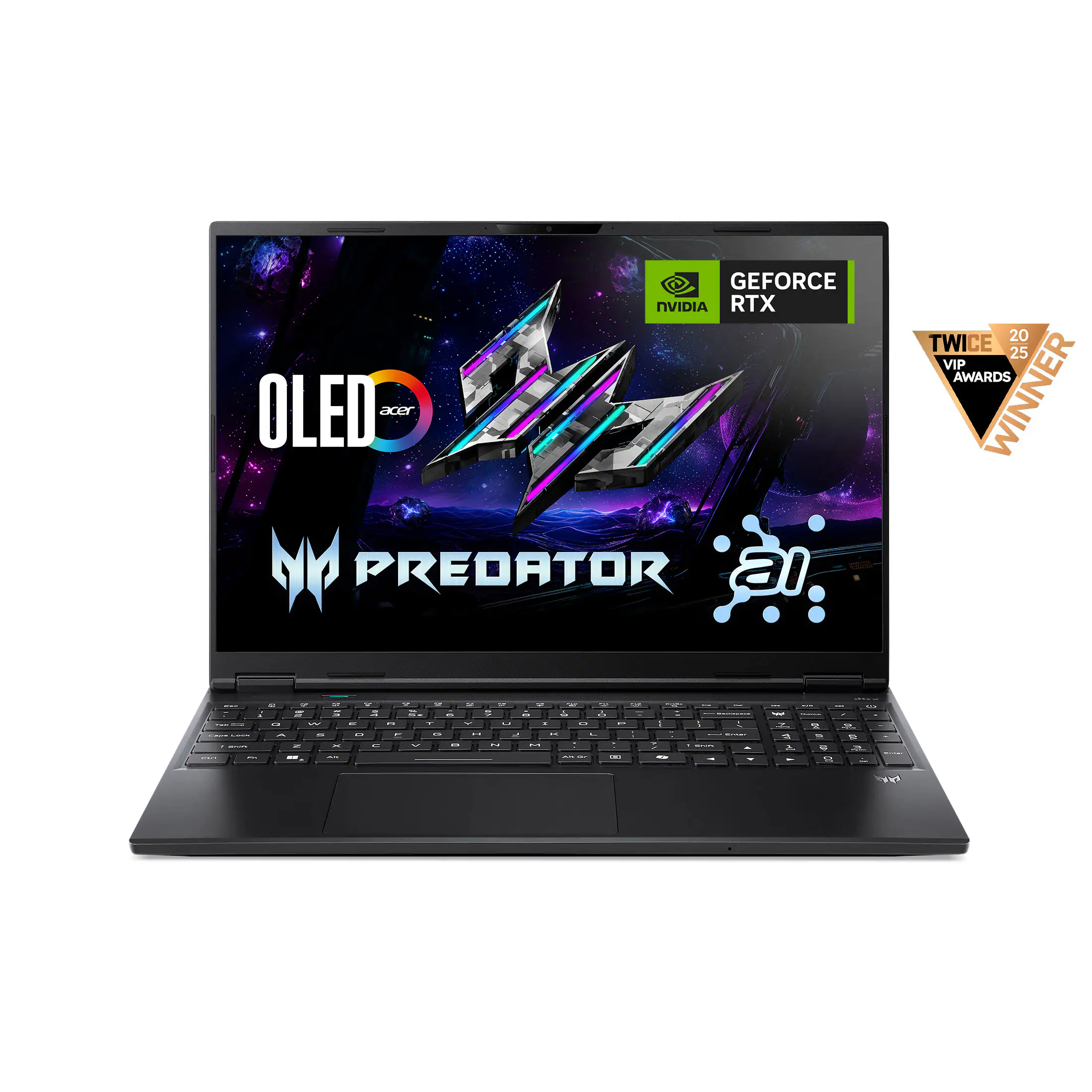 GEFORCE NVIDIA RTX  
OLED  
acer  
PREDATOR  
TWICE 2025 VIP AWARDS WINNER