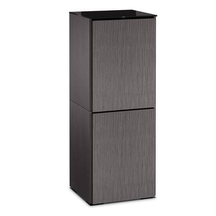 Front. Salamander Designs - Salamander Designs Chameleon Collection Seattle 617 Single AV Cabinet (Gray Oak with Black Glass) - Black/Gray.