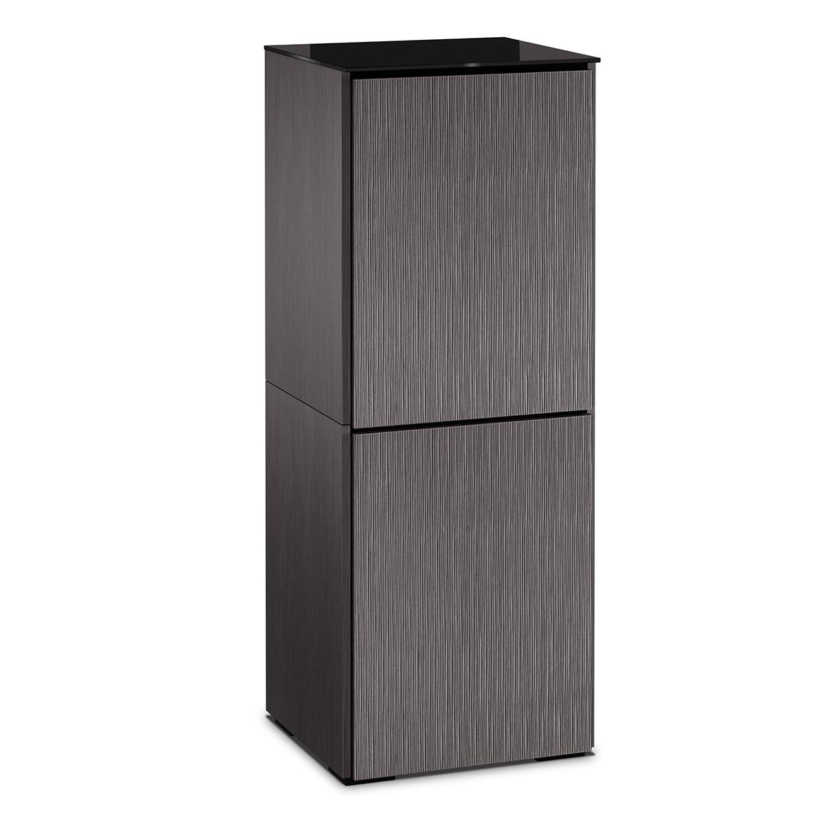 Front. Salamander Designs - Salamander Designs Chameleon Collection Seattle 617 Single AV Cabinet (Gray Oak with Black Glass) - Black/Gray.