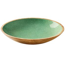 Zassenhaus - Mango Wood Lacquered Serving Dish, 13.75" x 2.4" - Green