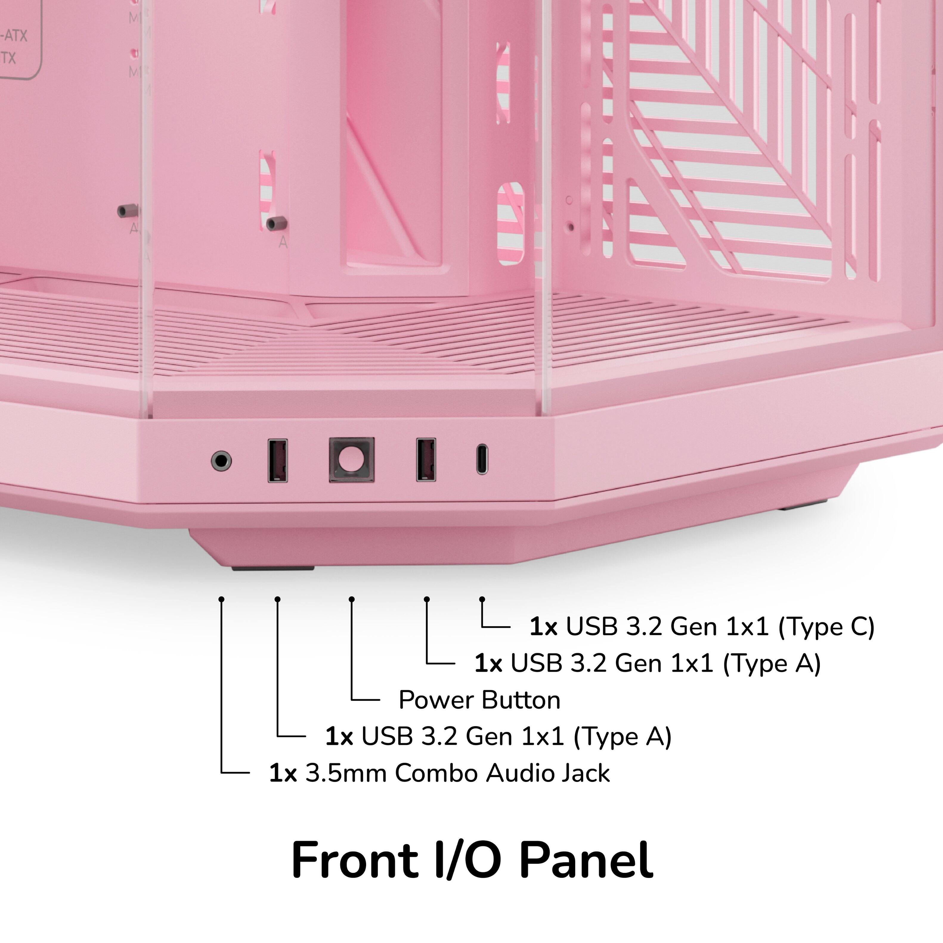 ATX TX d M M A 1x USB 3.2 Gen 1x1 (Type C) 1x USB 3.2 Gen 1x1 (Type A) Power Button 1x USB 3.2 Gen 1x1 (Type A) 1x 3.5mm Combo Audio Jack Front I/O Panel
