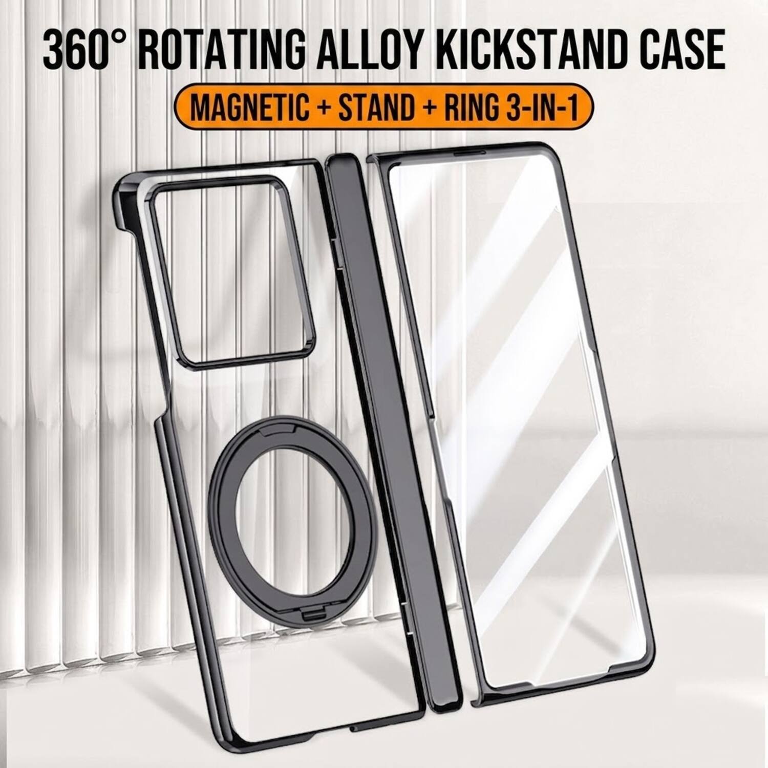 360° ROTATING ALLOY KICKSTAND CASE  
MAGNETIC + STAND + RING 3-IN-1