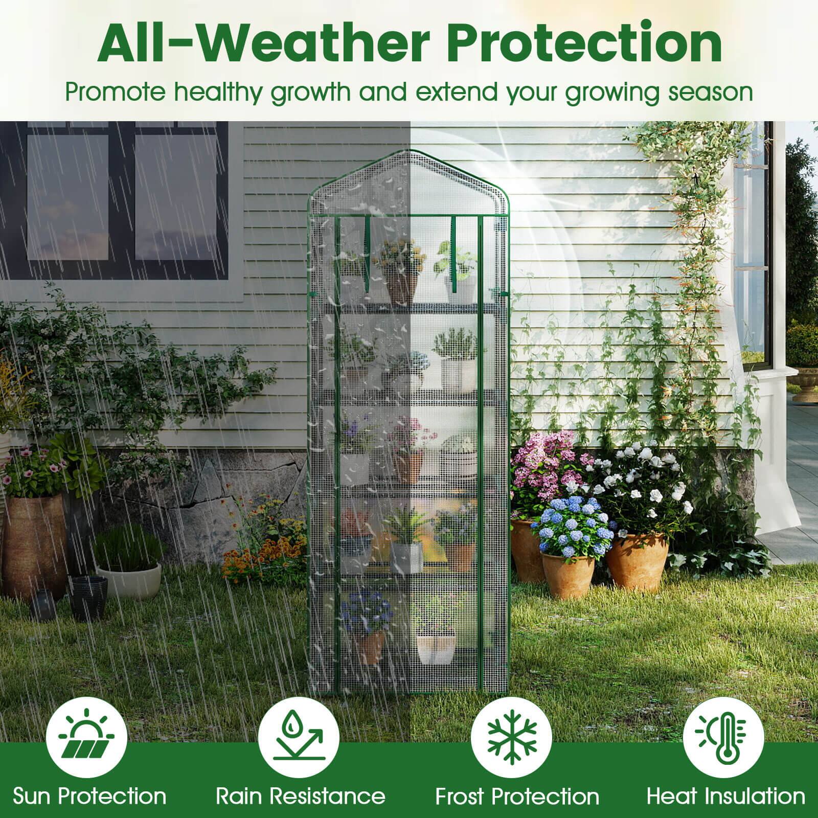 All-Weather Protection  
Promote healthy growth and extend your growing season  

Sun Protection  
Rain Resistance  
Frost Protection  
Heat Insulation