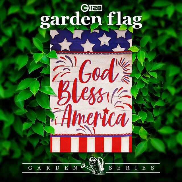 G 128 garden flag  
God Bless America  
GARDEN SERIES