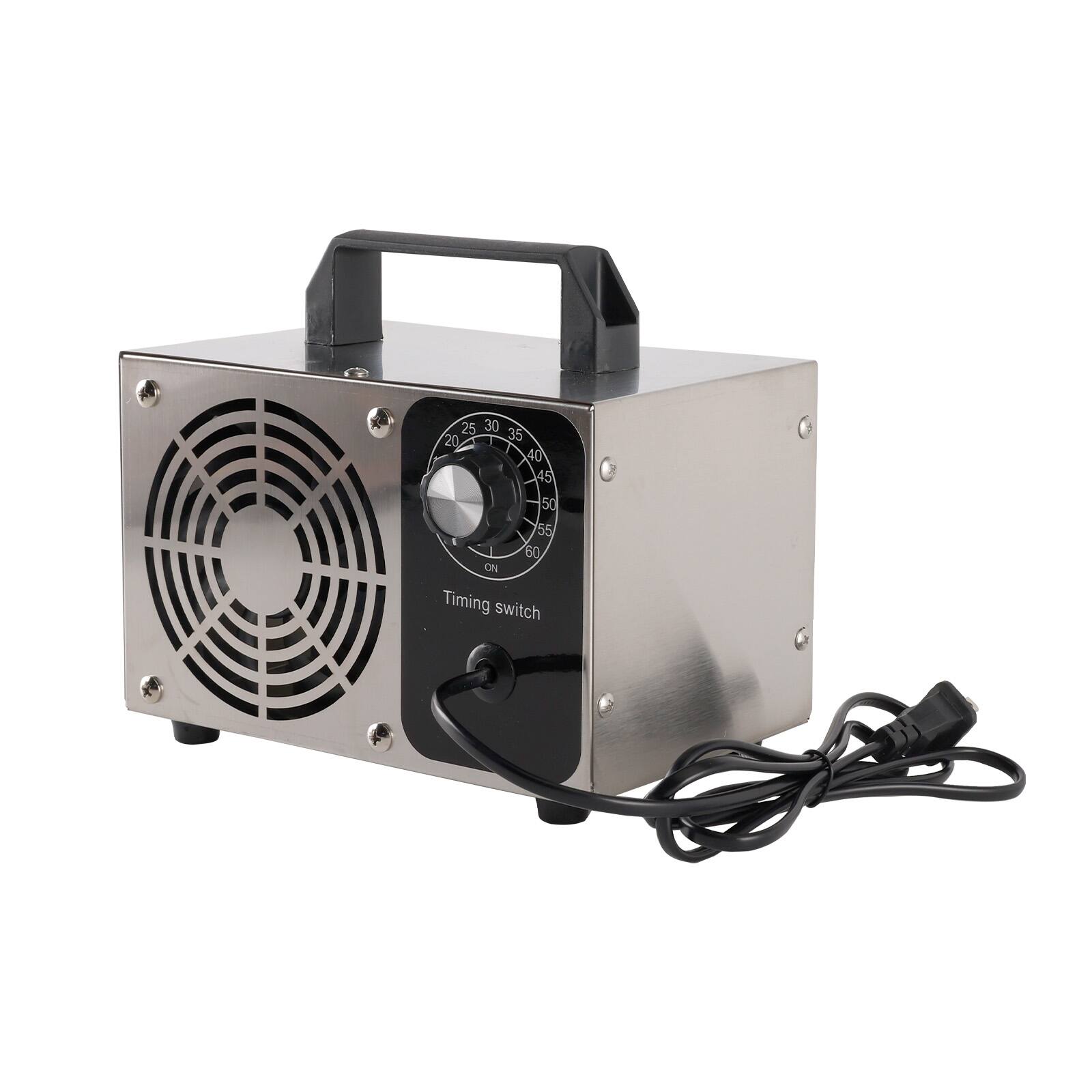 Topteng - Professional Ozone Generator Air Purifier - Stainless Steel Housing, Timer&Fan Cooling, for Home/Car/Office Odor Removal