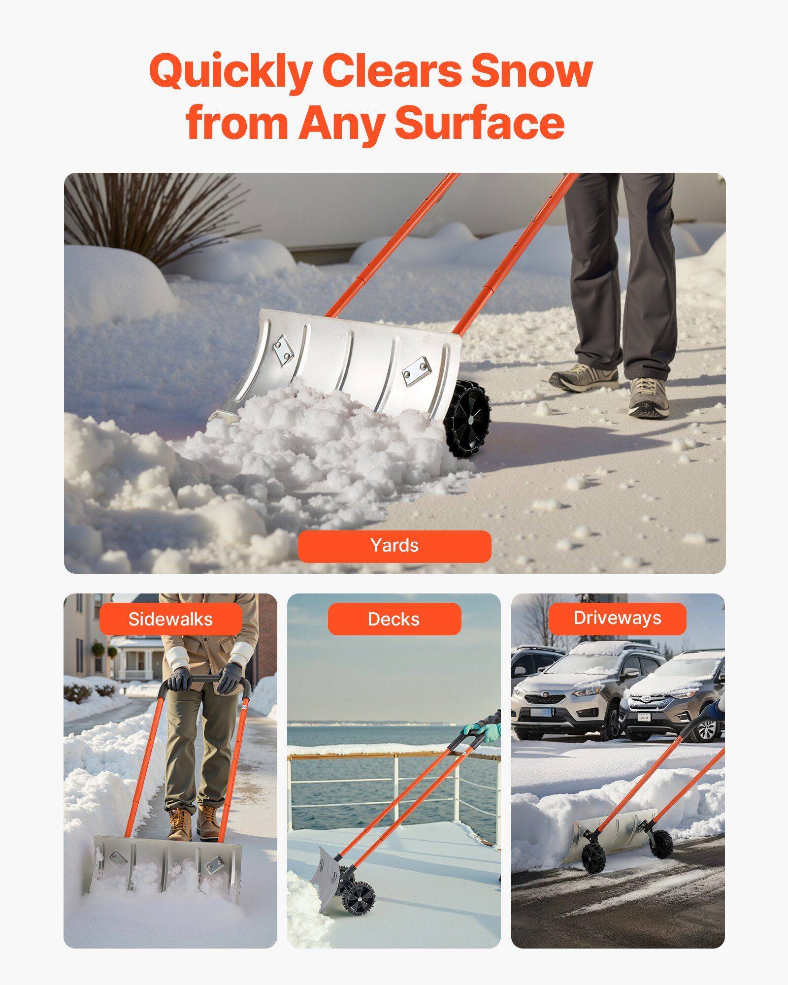 Quickly Clears Snow from Any Surface

- Yards
- Sidewalks
- Decks
- Driveways