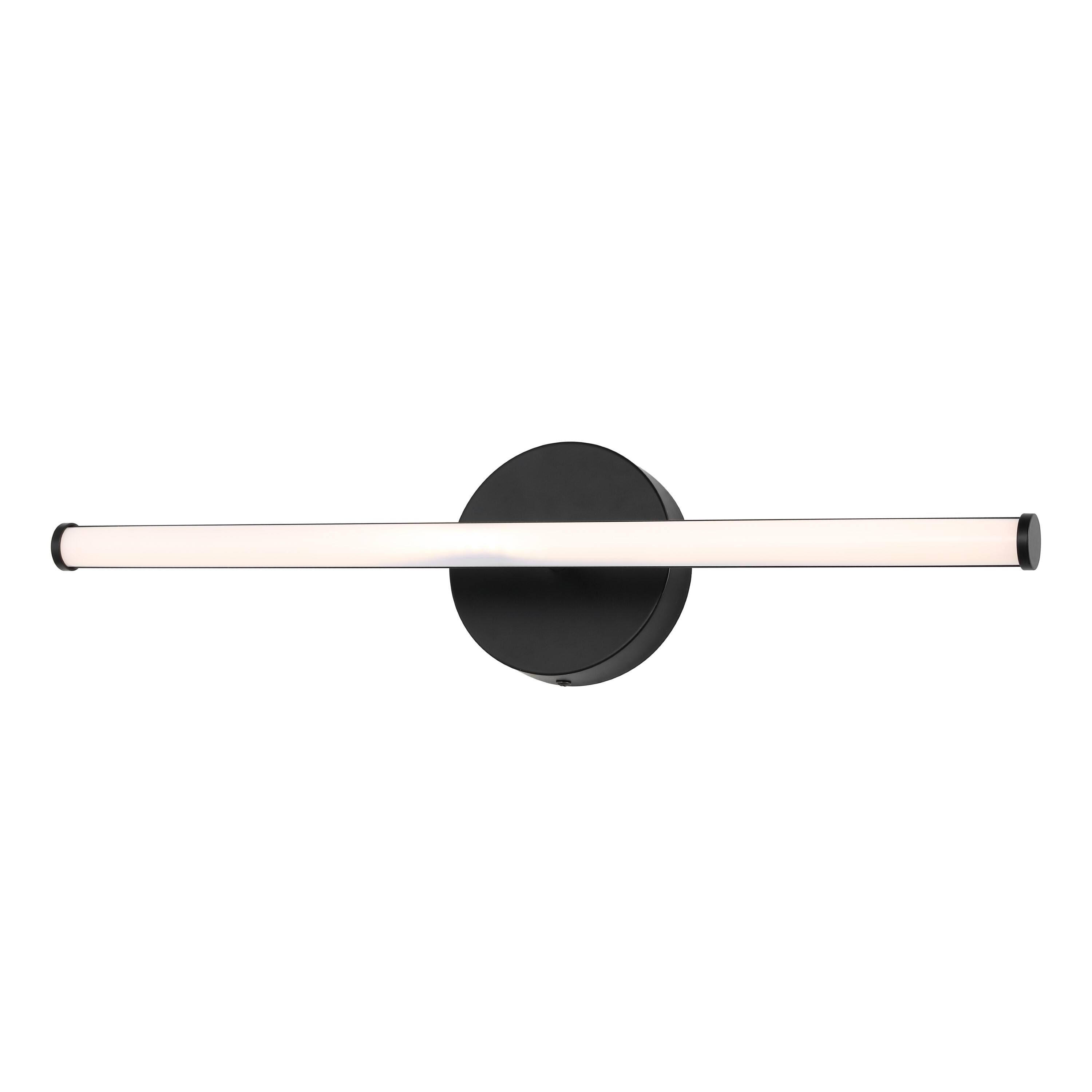 Jonathan Y - Emerson 20.25" 1-Light Modern Industrial 360-Degree Rotatable Aluminum Integrated LED Vanity Light - Black
