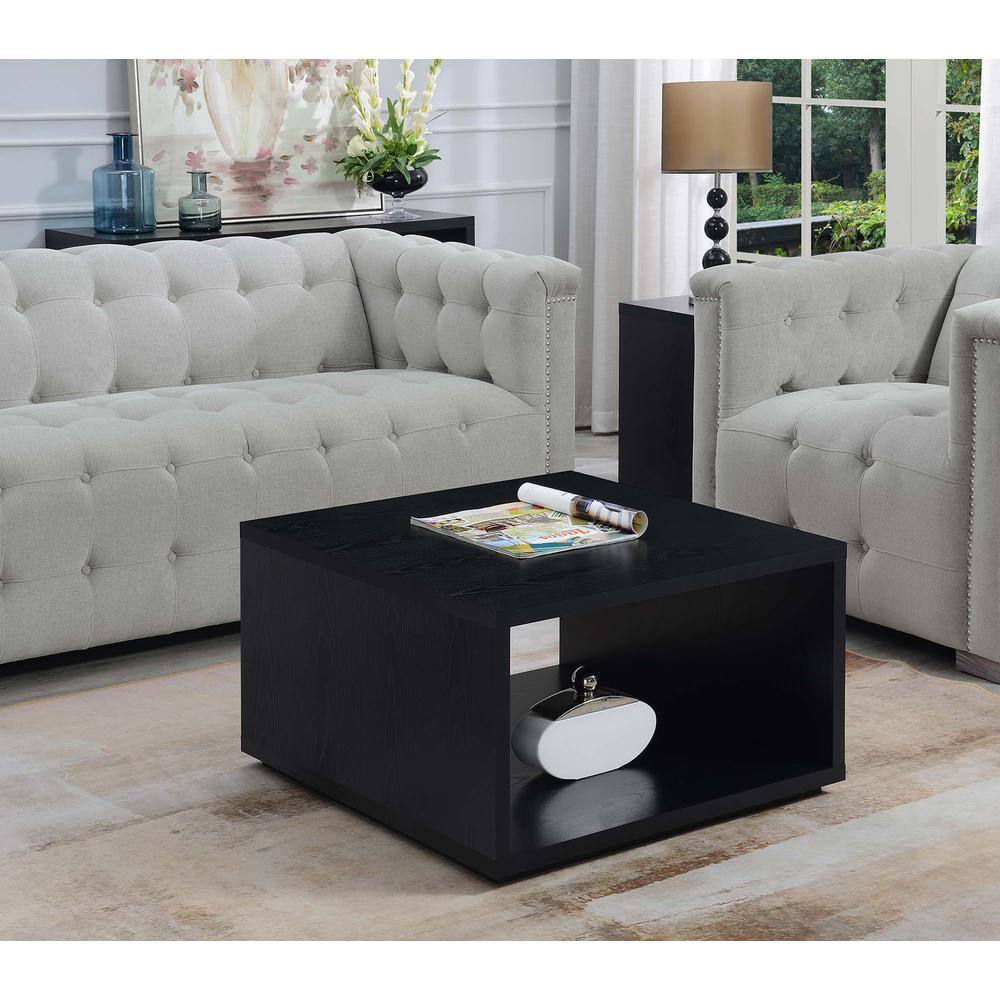 Left. Convenience Concepts - Northfield Admiral Square Coffee Table - Black.
