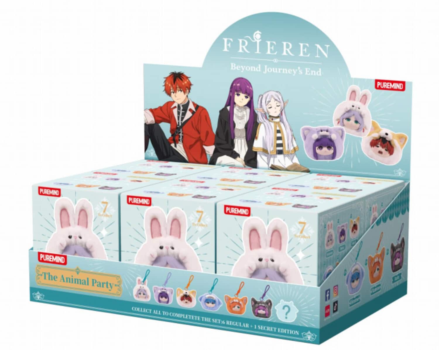 PopMarket - Frieren The Animal Party Vinyl Plush 6pc Blind Box PDQ - COLLECTIBLES - Multicolor