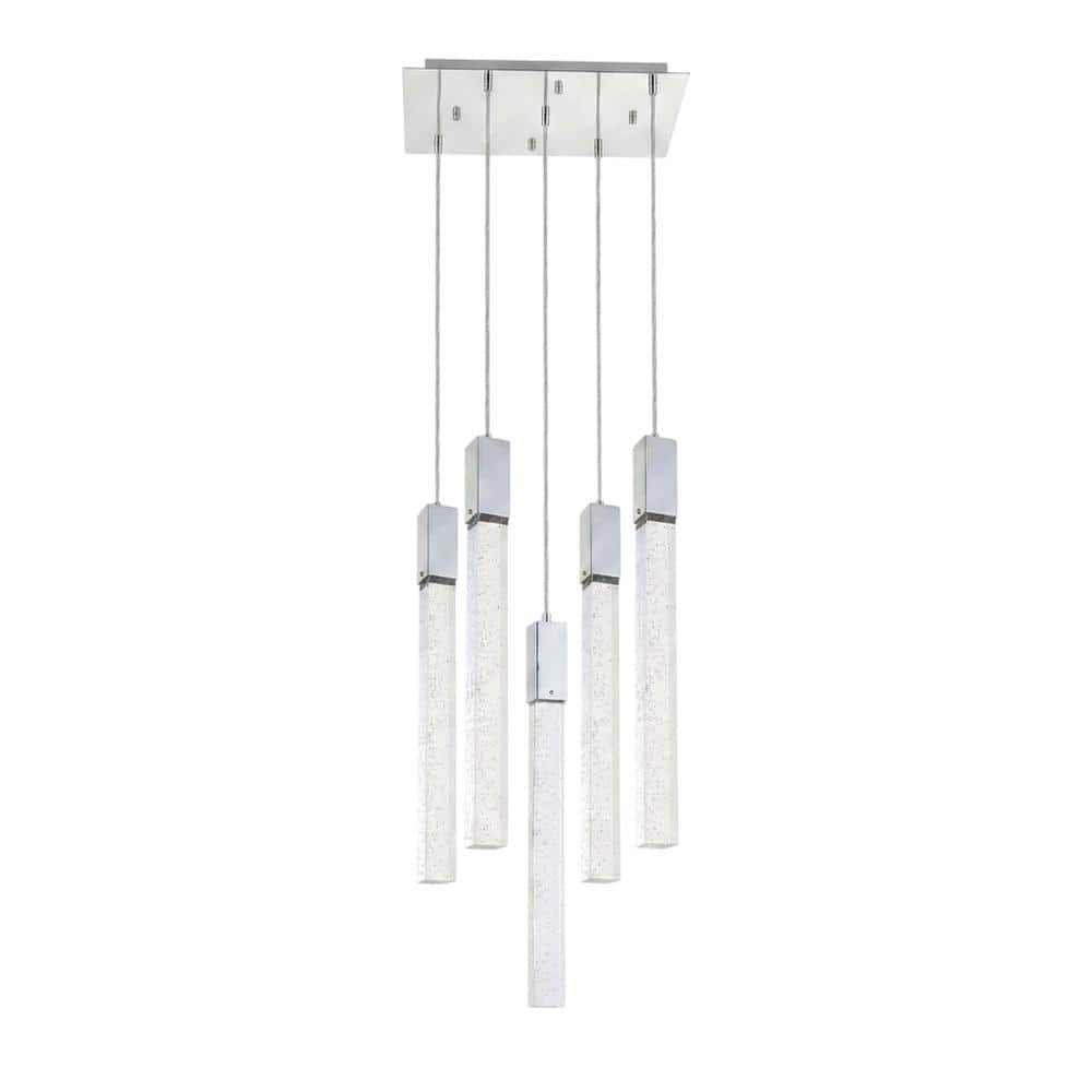 Elegant Lighting - Weston 5 lights pendant in - Chrome price history on PriceWatchPro