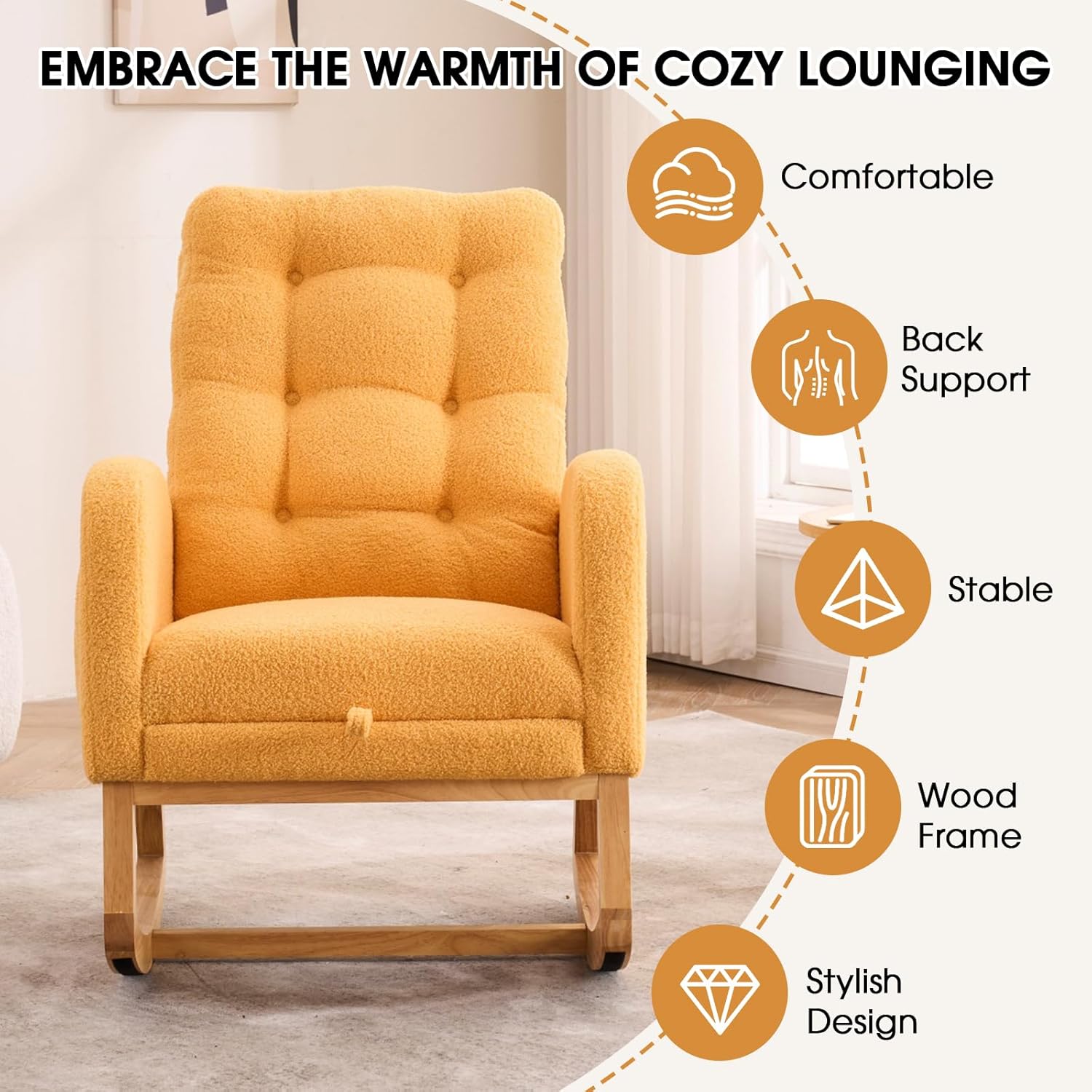 EMBRACE THE WARMTH OF COZY LOUNGING

- Comfortable
- Back Support
- Stable
- Wood Frame
- Stylish Design