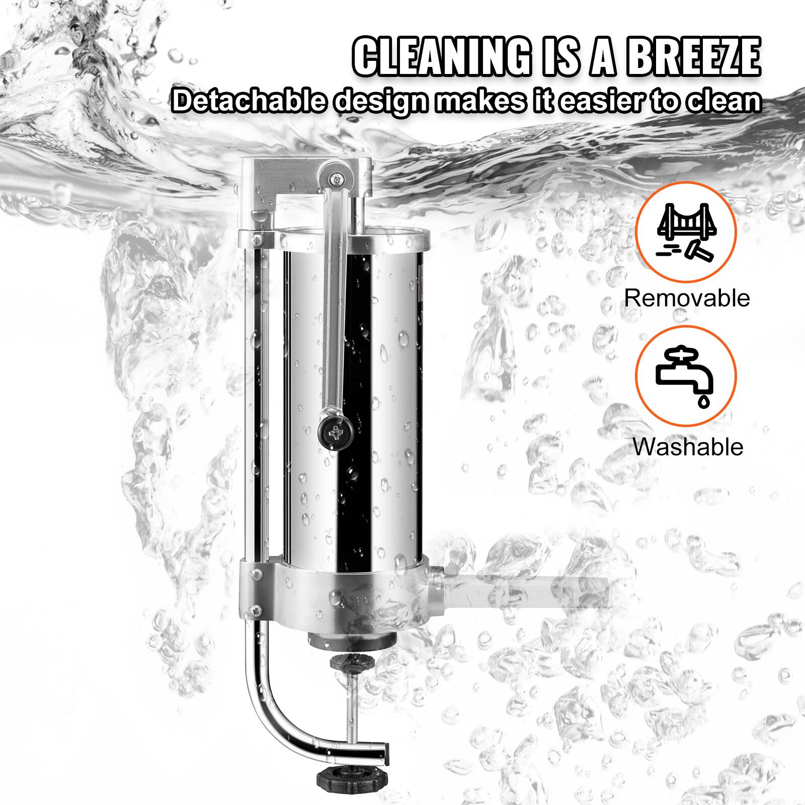 CLEANING IS A BREEZE  
Detachable design makes it easier to clean  
Removable  
Washable