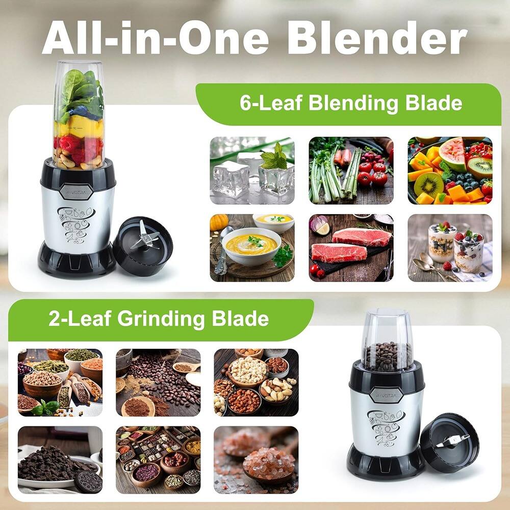 All-in-One Blender

6-Leaf Blending Blade

2-Leaf Grinding Blade