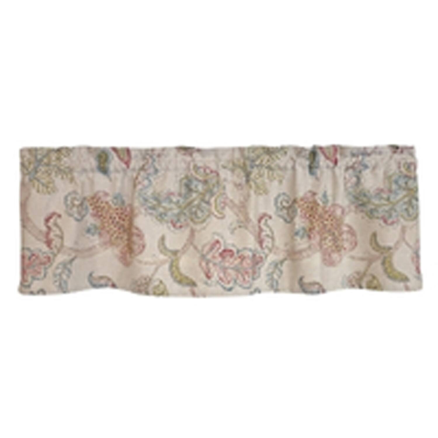 Left. RLF Home - RLF Home 100% Cotton High Quality Tila Tailored Window Valance with 1.5" Rod Pocket 50" W X 12" L Gray - Gray.