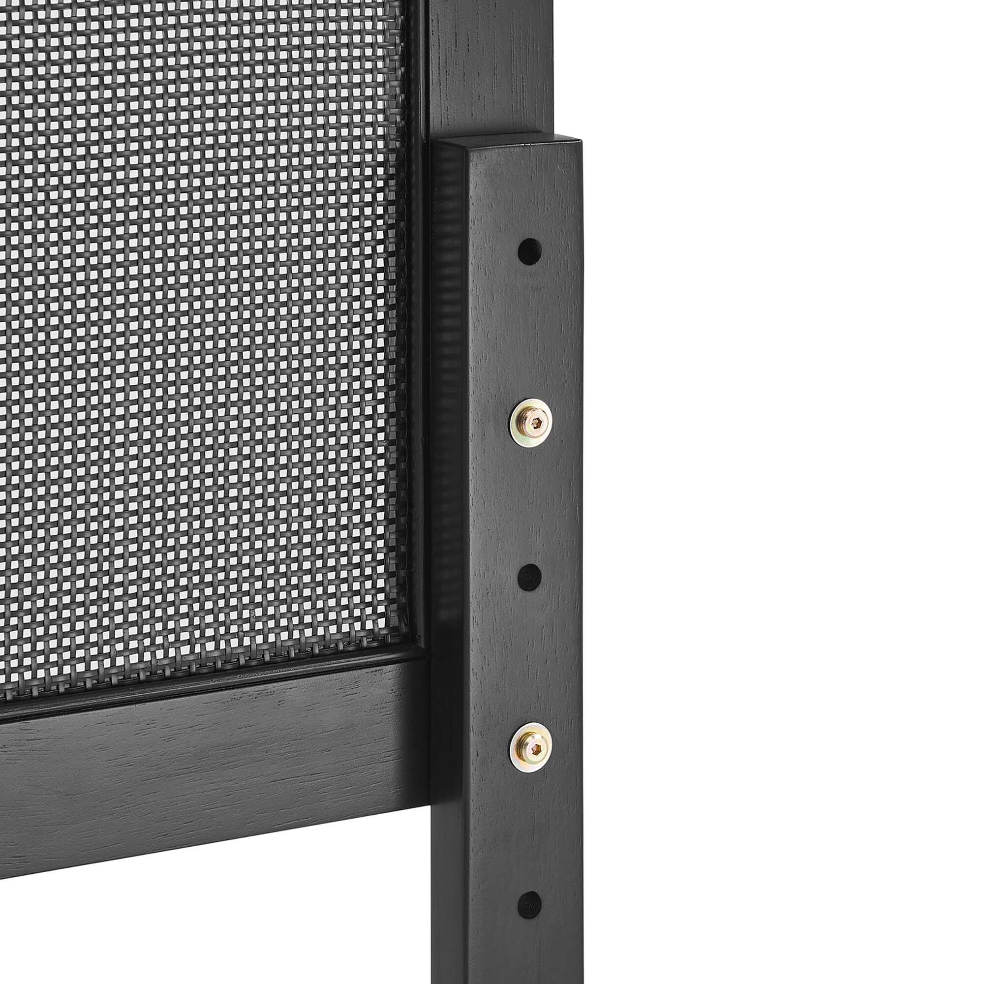 Alt View 7. Modway - Sirocco Rattan and Wood Queen Platform Bed - Black.