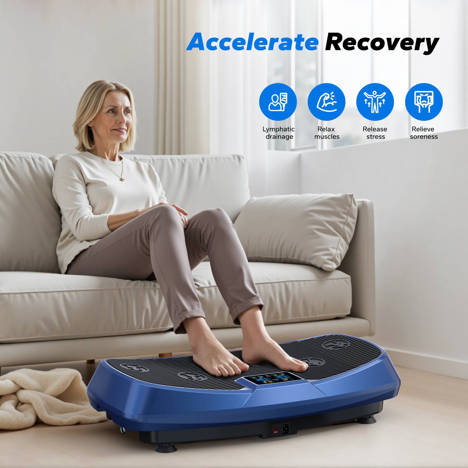 Accelerate Recovery  
- Lymphatic drainage  
- Relax muscles  
- Release stress  
- Relieve soreness