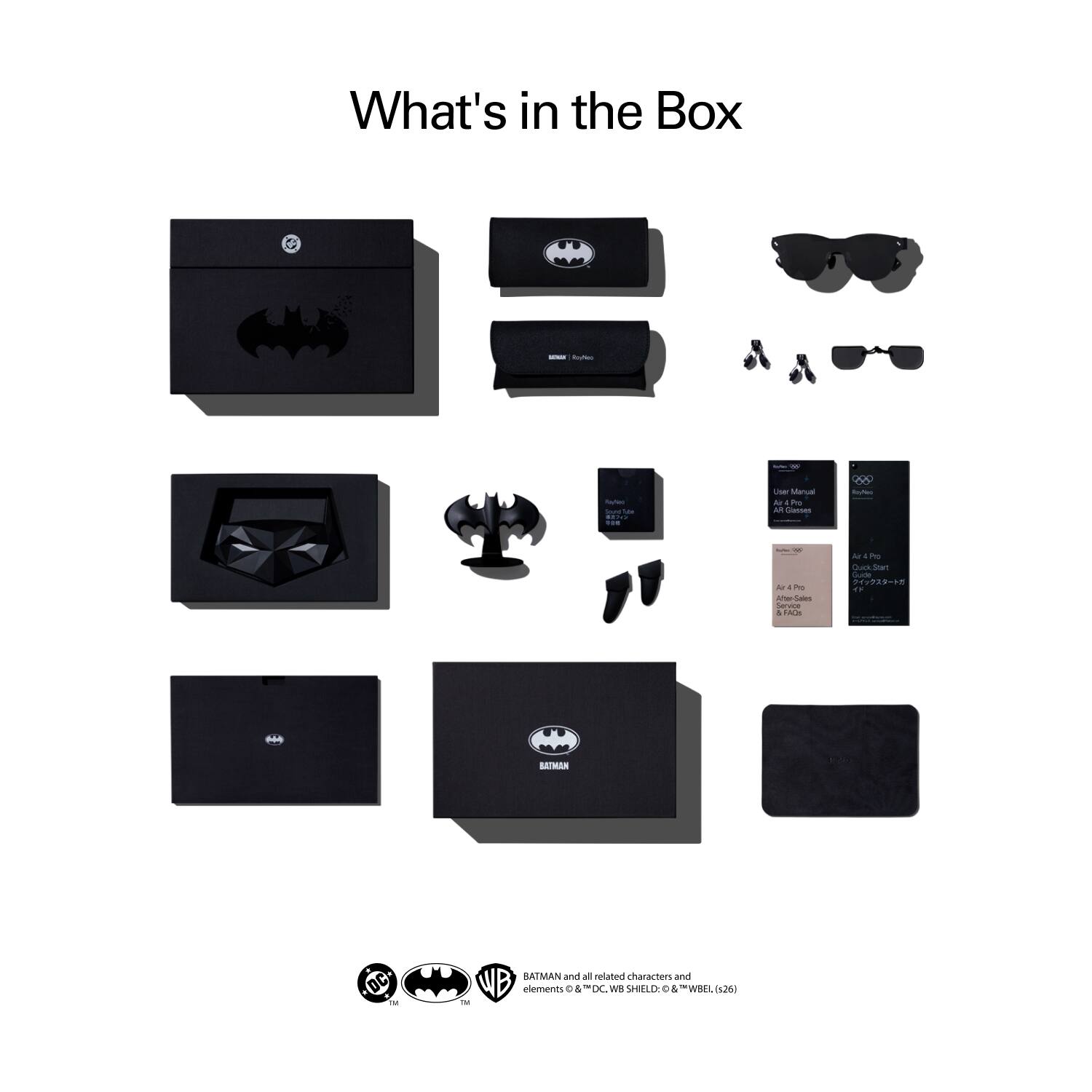 What's in the Box

BATMAN and all related characters and WB elements © & DC. WB SHIELD d & WRIL (4261