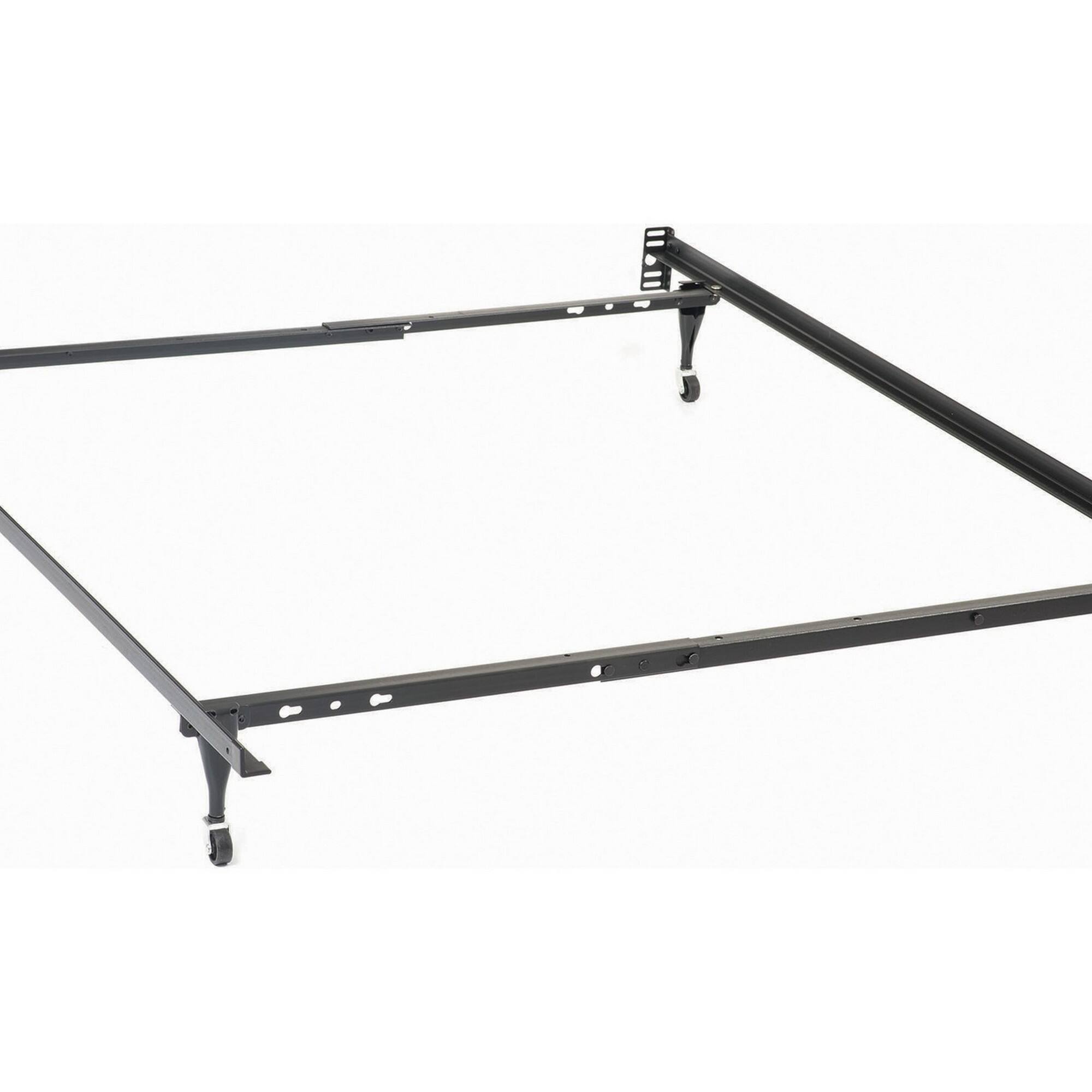 Alt View 1. Manhattan Lane - Nit Multisize Metal Bed Frame, Twin or Full Size, Caster Wheels - Black.