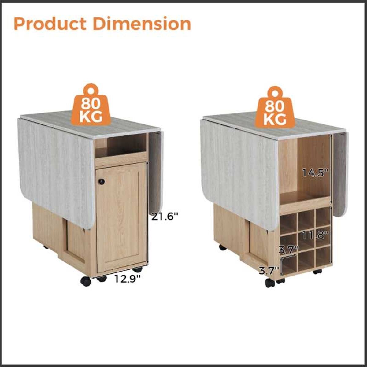 Product Dimension  
80 KG  
80 KG  
14.5"  
21.6"  
11.8"  
3.7"  
12.9"  
3.7"