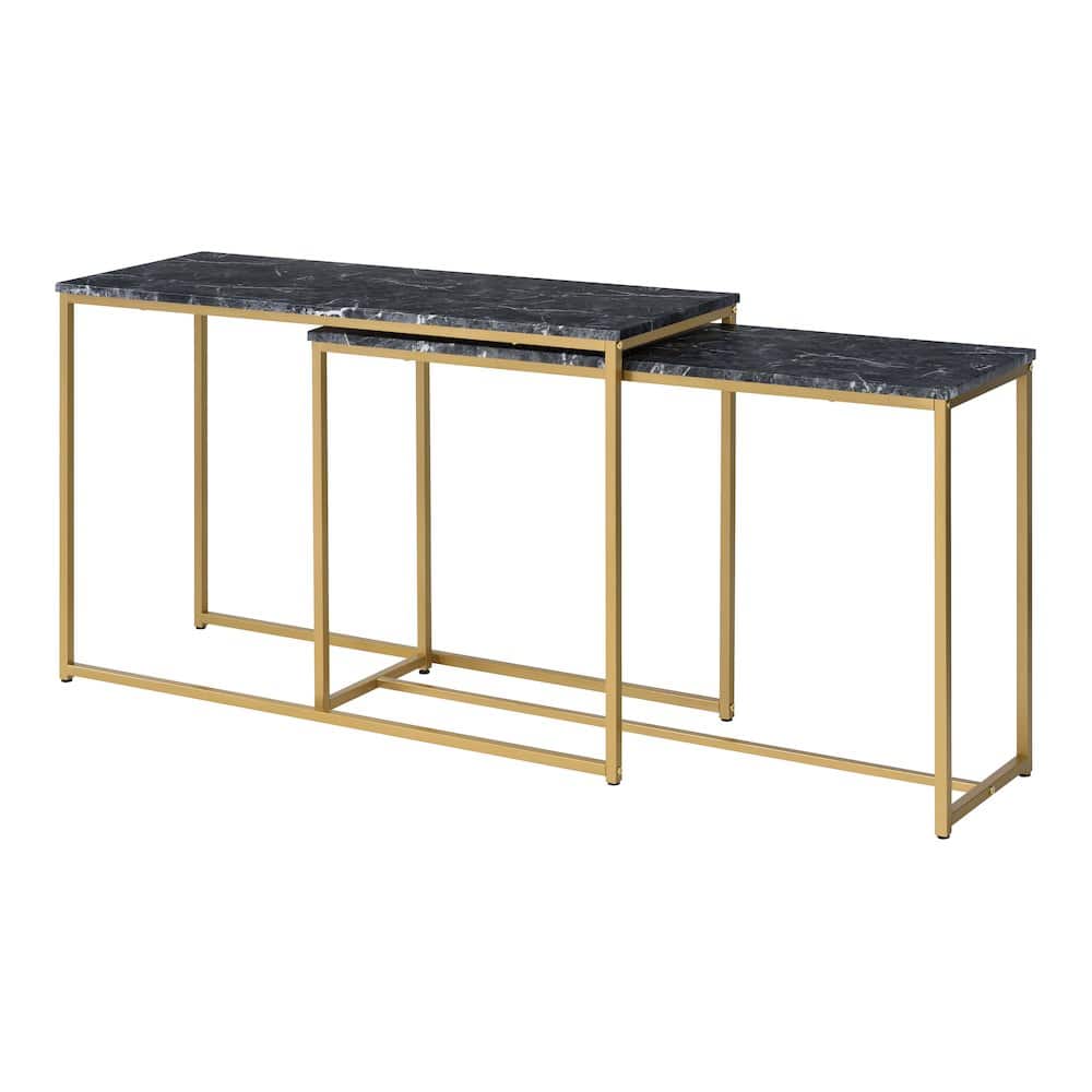 Furniture of America - Dallan Metal 2-Piece Nesting Sofa Table - Black