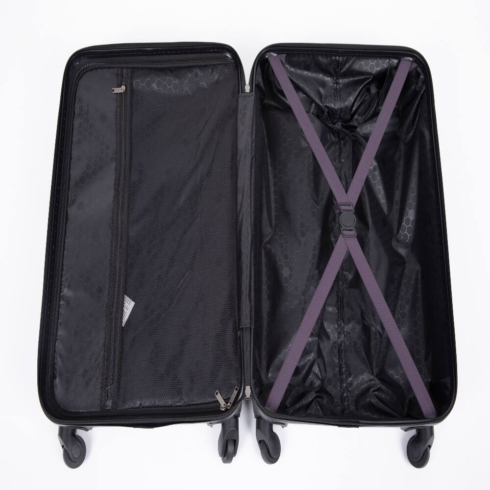 Alt View 7. Ropilly - Ropilly 3 Piece Luggage Set Purple ABS Hardshell Suitcase with Wheels - Purple.
