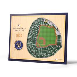 YouTheFan - 17'' x 13'' 5-Layer 3D StadiumViews Wall Art - Brown