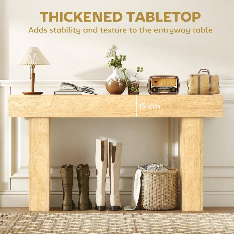 THICKENED TABLETOP  
Adds stability and texture to the entryway table  
15 cm